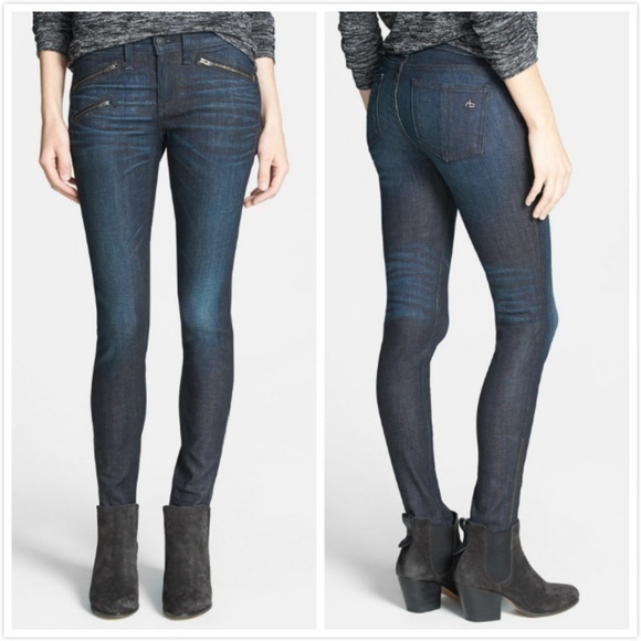 rag & bone/JEAN Zip Detail Skinny Jeans‎ Kensington - Picture 1 of 8